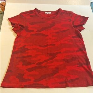 Rag and Bone red camo Tee S/M
